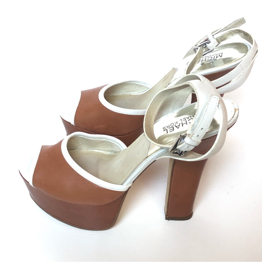 Michael Kors Platform Ankle Strap Stiletto leather Sandals | 7.5 - Picture 3 of 17